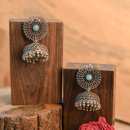 Jhilmil jhumki earring (Sky Blue)