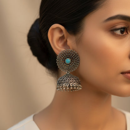Jhilmil jhumki earring (Mint)