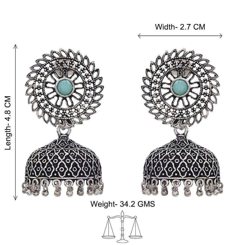 Jhilmil jhumki earring (Mint)