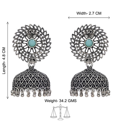 Jhilmil jhumki earring (Mint)