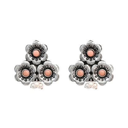 Blossom Tales stud earrings (Light Orange)