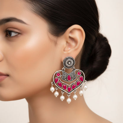 Patra dangler earrings (Red)