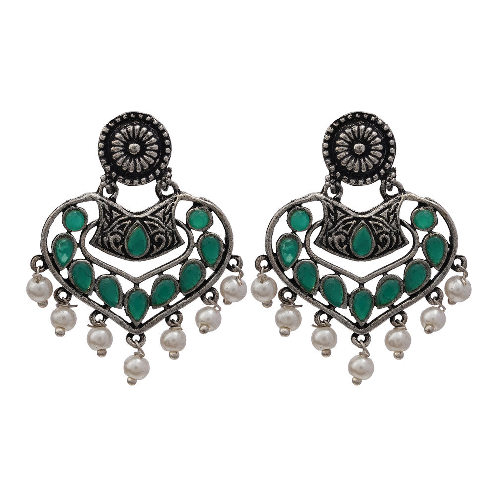 Patra dangler earrings (Green)