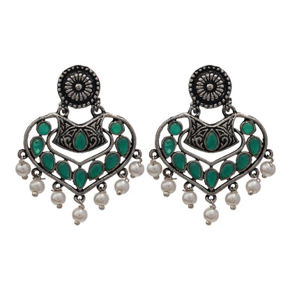 Patra dangler earrings (Green)