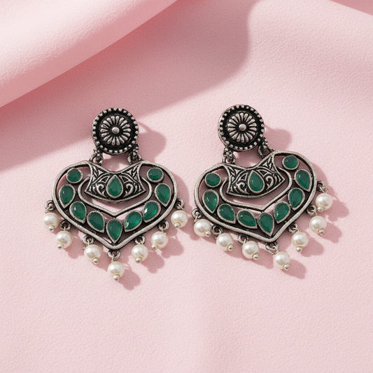 Patra dangler earrings (Green)