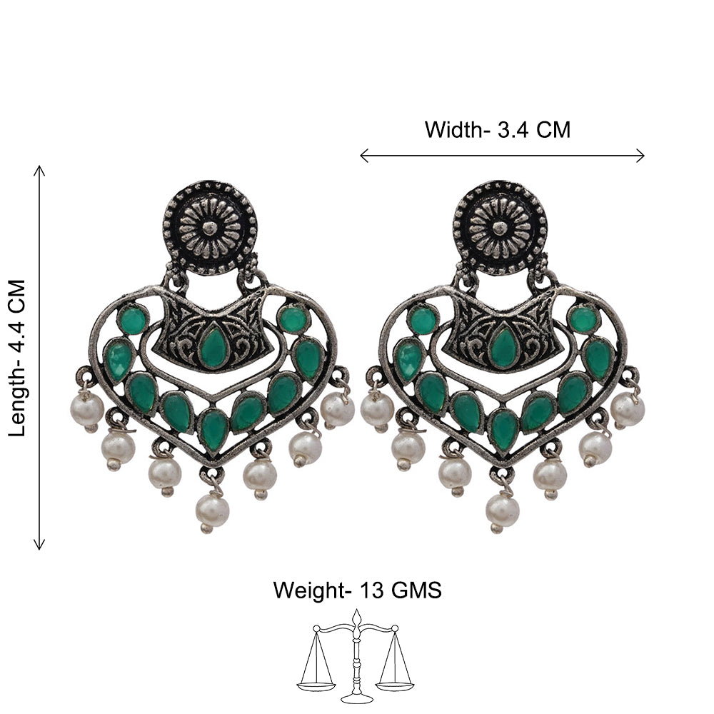 Patra dangler earrings (Green)