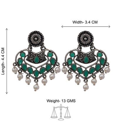 Patra dangler earrings (Green)