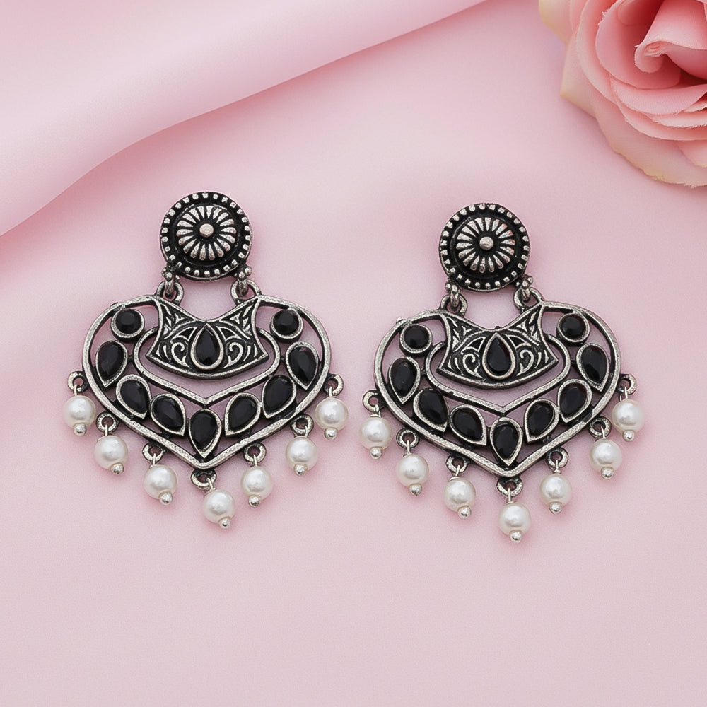 Patra dangler earrings (Black)