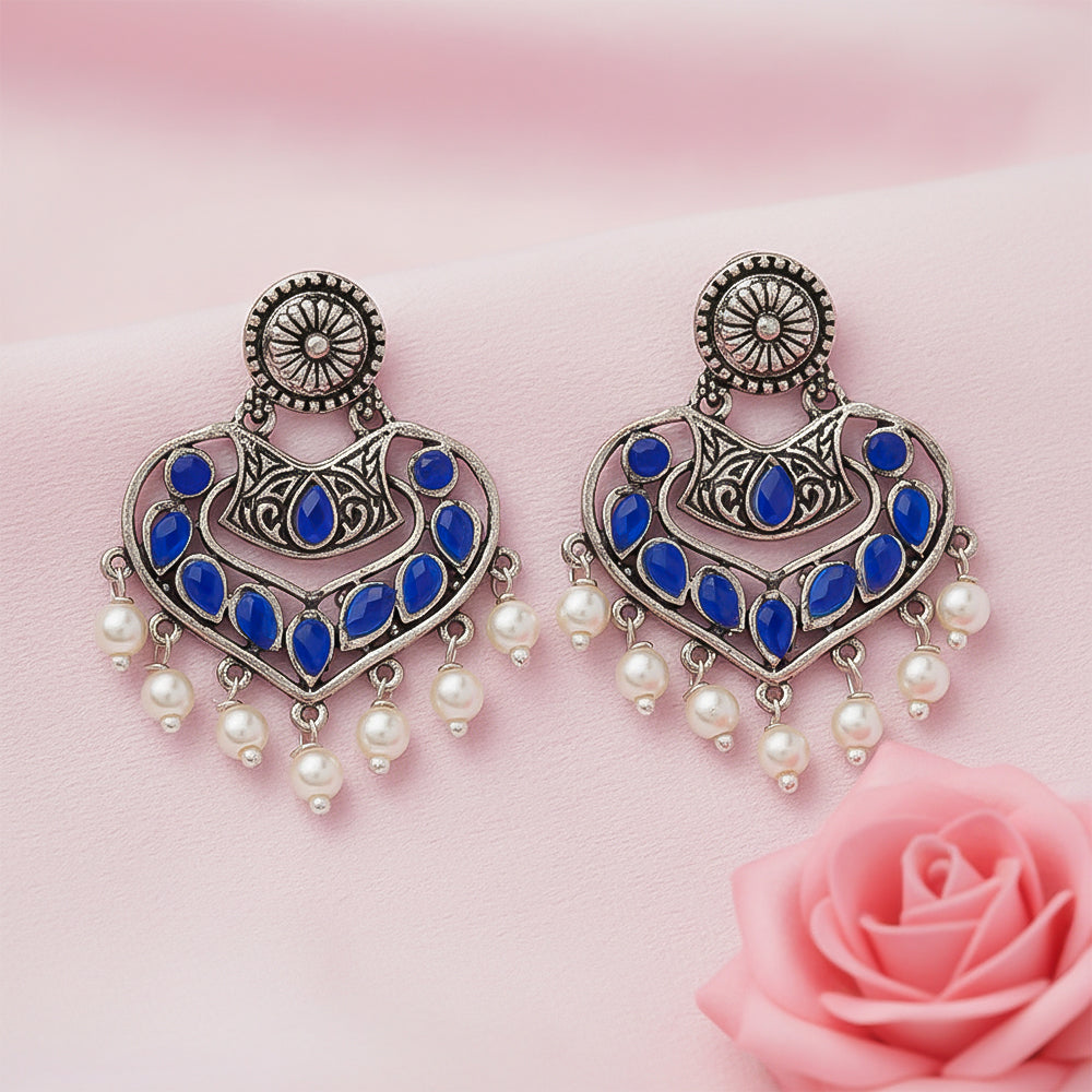 Patra dangler earrings (Blue)