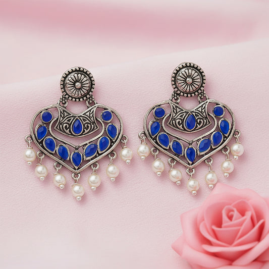 Patra dangler earrings (Blue)