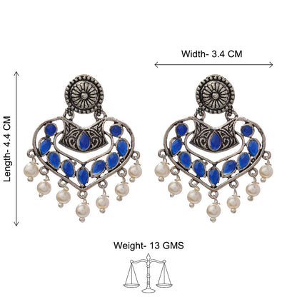 Patra dangler earrings (Blue)