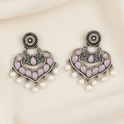 Patra dangler earrings (Baby Pink)
