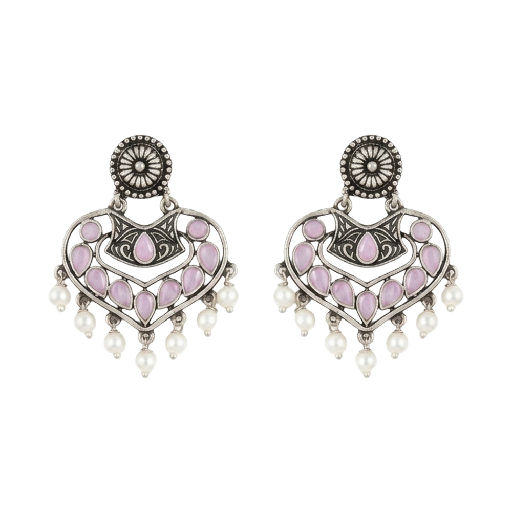 Patra dangler earrings (Baby Pink)