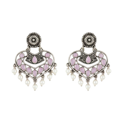 Patra dangler earrings (Baby Pink)