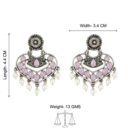 Patra dangler earrings (Baby Pink)