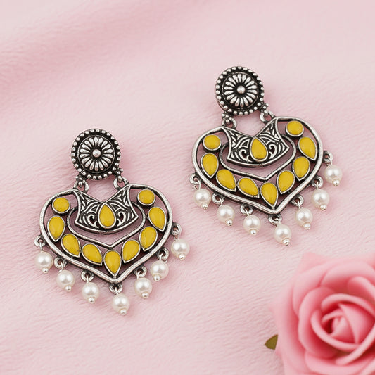 Patra dangler earrings (Yellow)