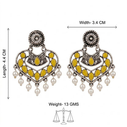 Patra dangler earrings (Yellow)