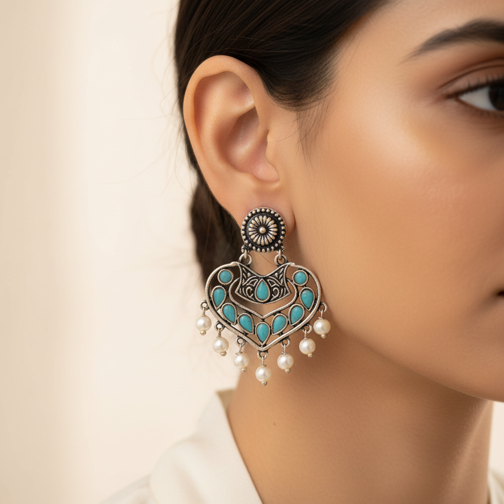 Patra dangler earrings (Mint)
