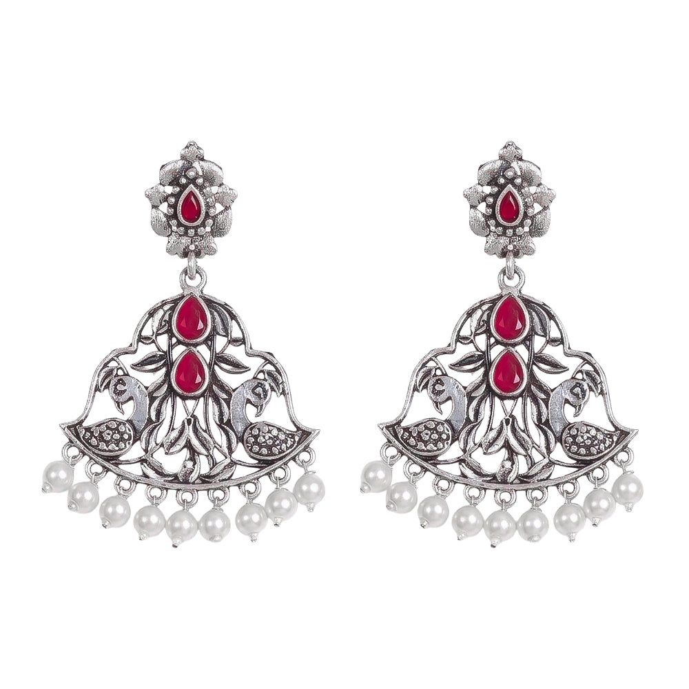 Morpatra dangler earrings (Red)