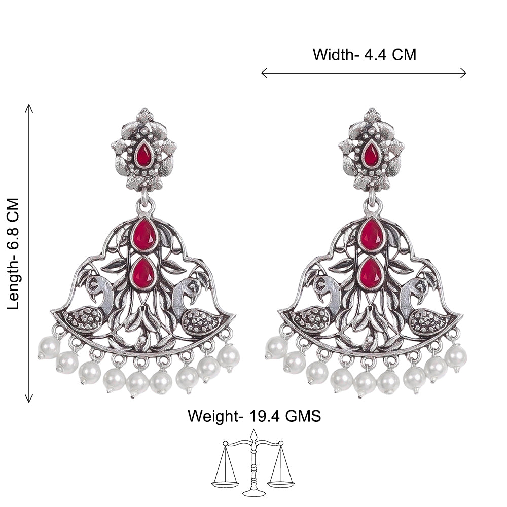 Morpatra dangler earrings (Red)