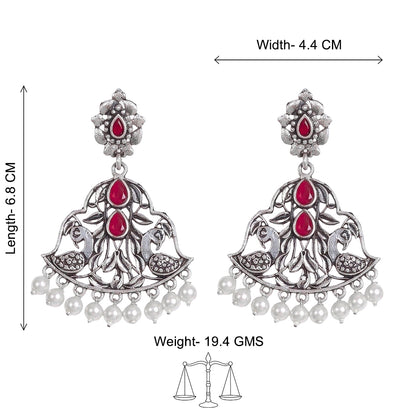 Morpatra dangler earrings (Red)