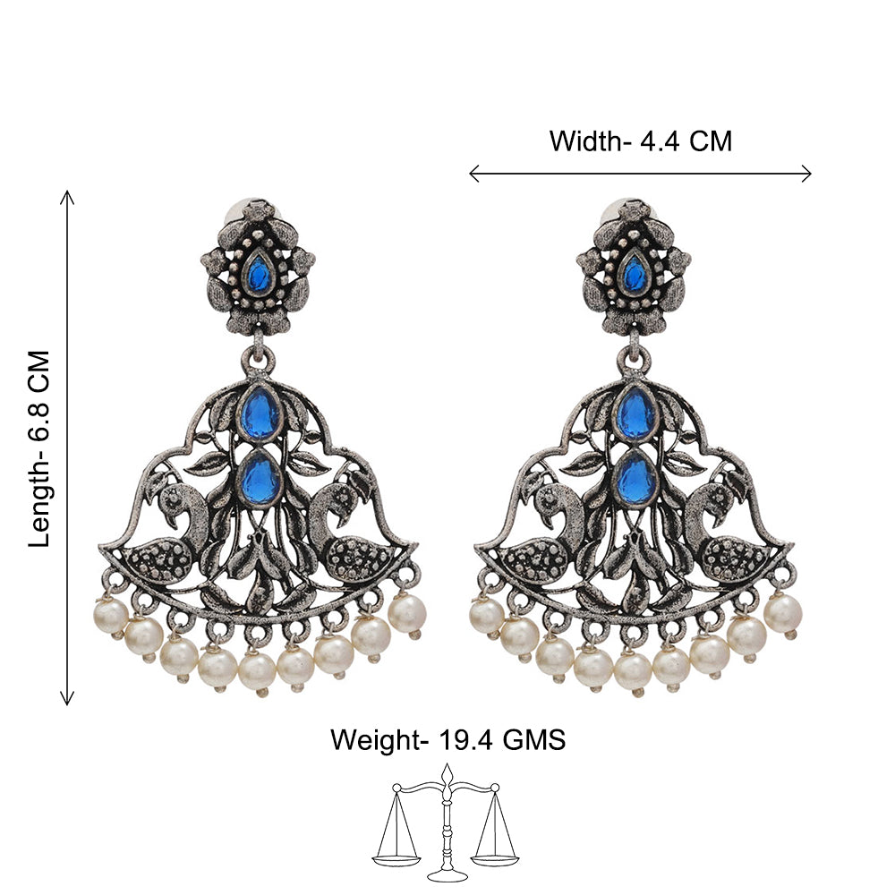 Morpatra dangler earrings (Blue)