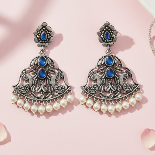 Morpatra dangler earrings (Blue)