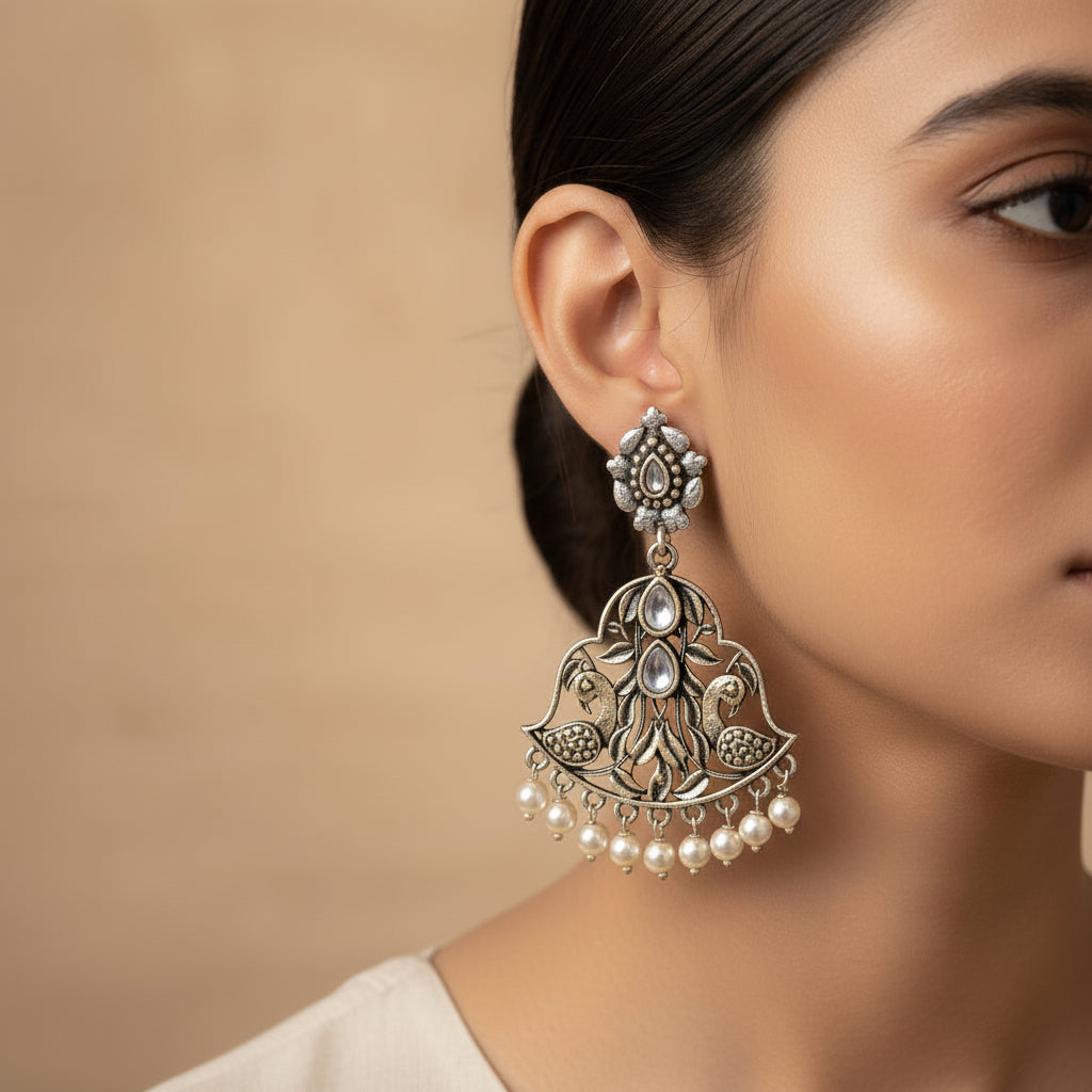Morpatra dangler earrings (White)