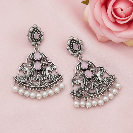 Morpatra dangler earrings (Baby Pink)