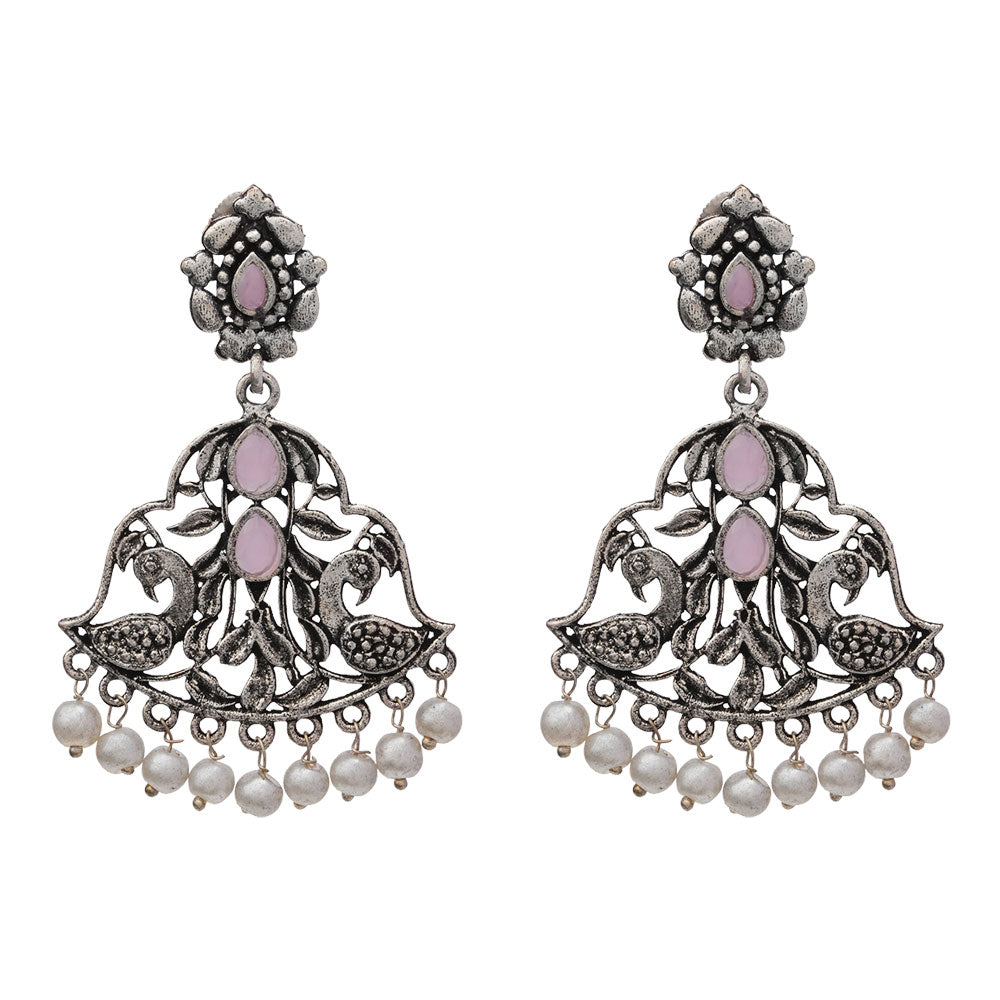 Morpatra dangler earrings (Baby Pink)