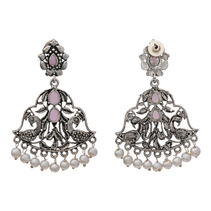Morpatra dangler earrings (Baby Pink)