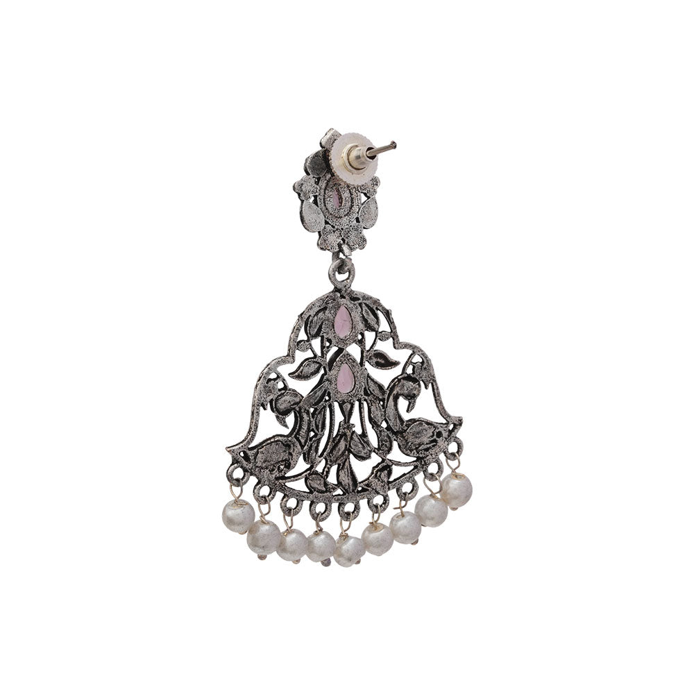 Morpatra dangler earrings (Baby Pink)