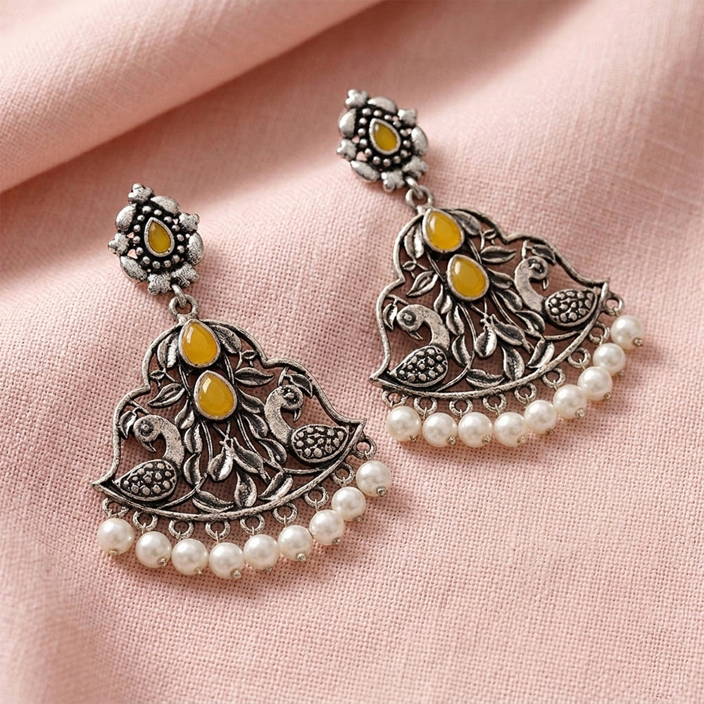 Morpatra dangler earrings (Yellow)
