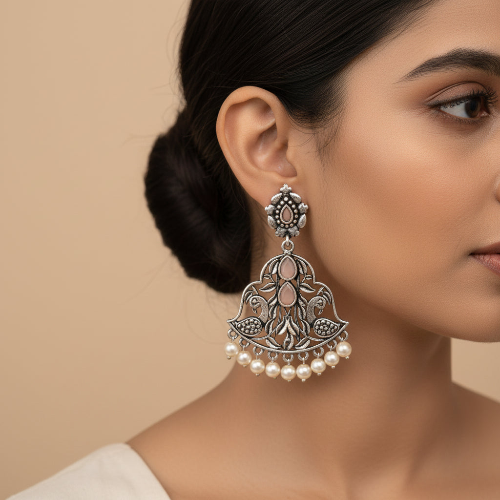 Morpatra dangler earrings (Light Orange)