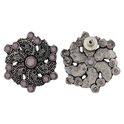 Aabroo sparkle stud earrings (Baby Pink)