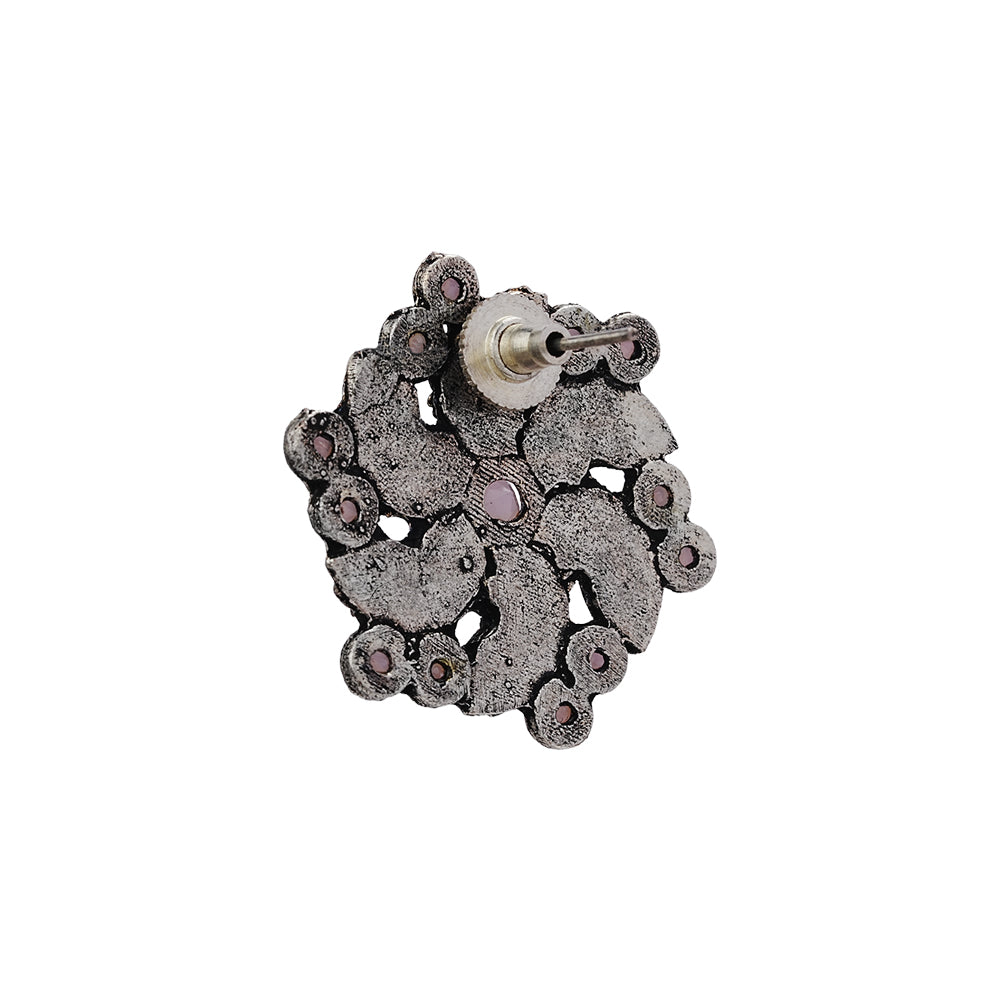 Aabroo sparkle stud earrings (Baby Pink)