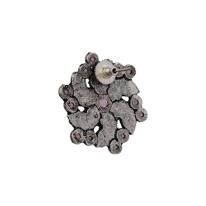 Aabroo sparkle stud earrings (Baby Pink)