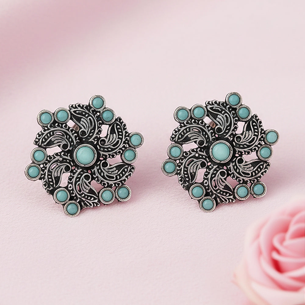 Aabroo sparkle stud earrings (Mint)