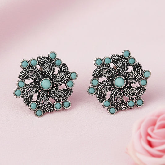 Aabroo sparkle stud earrings (Mint)