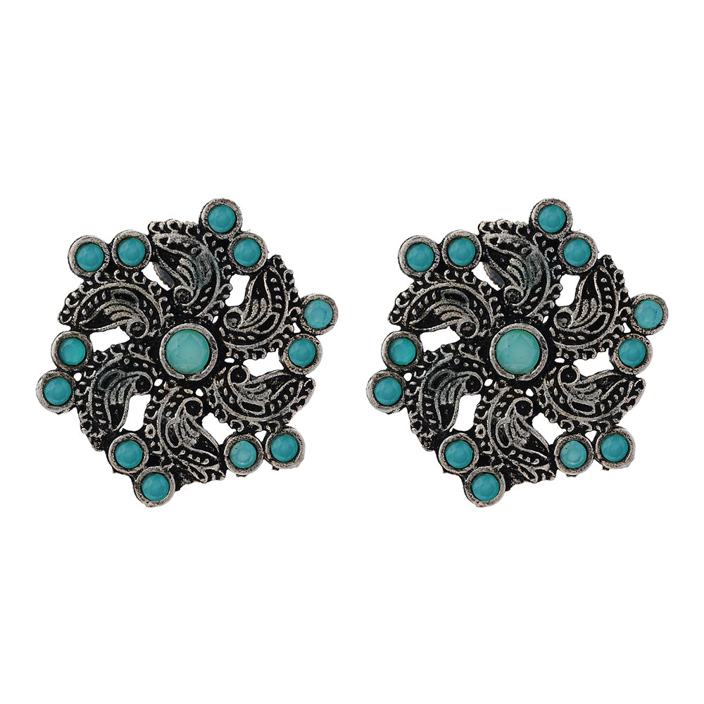 Aabroo sparkle stud earrings (Mint)