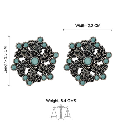 Aabroo sparkle stud earrings (Mint)