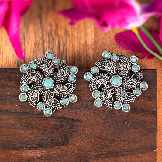 Aabroo sparkle stud earrings (Mint)