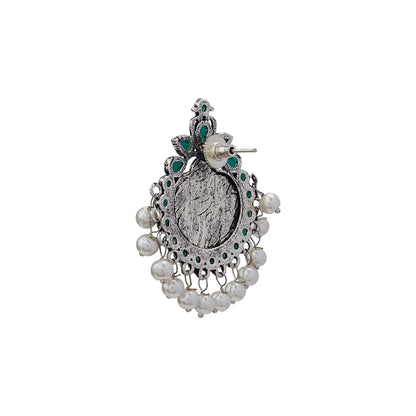 Royal flare stud earrings (Green)