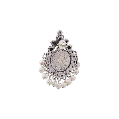 Royal flare stud earrings (Black)