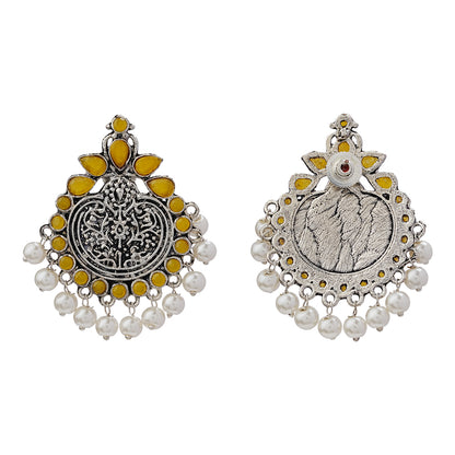 Royal flare stud earrings (Yellow)