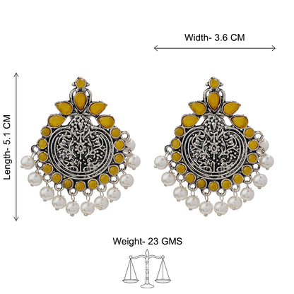 Royal flare stud earrings (Yellow)
