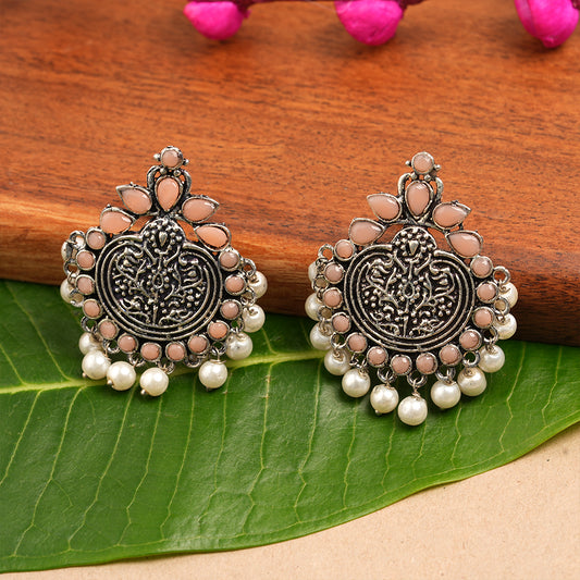 Royal flare stud earrings (Light Orange)