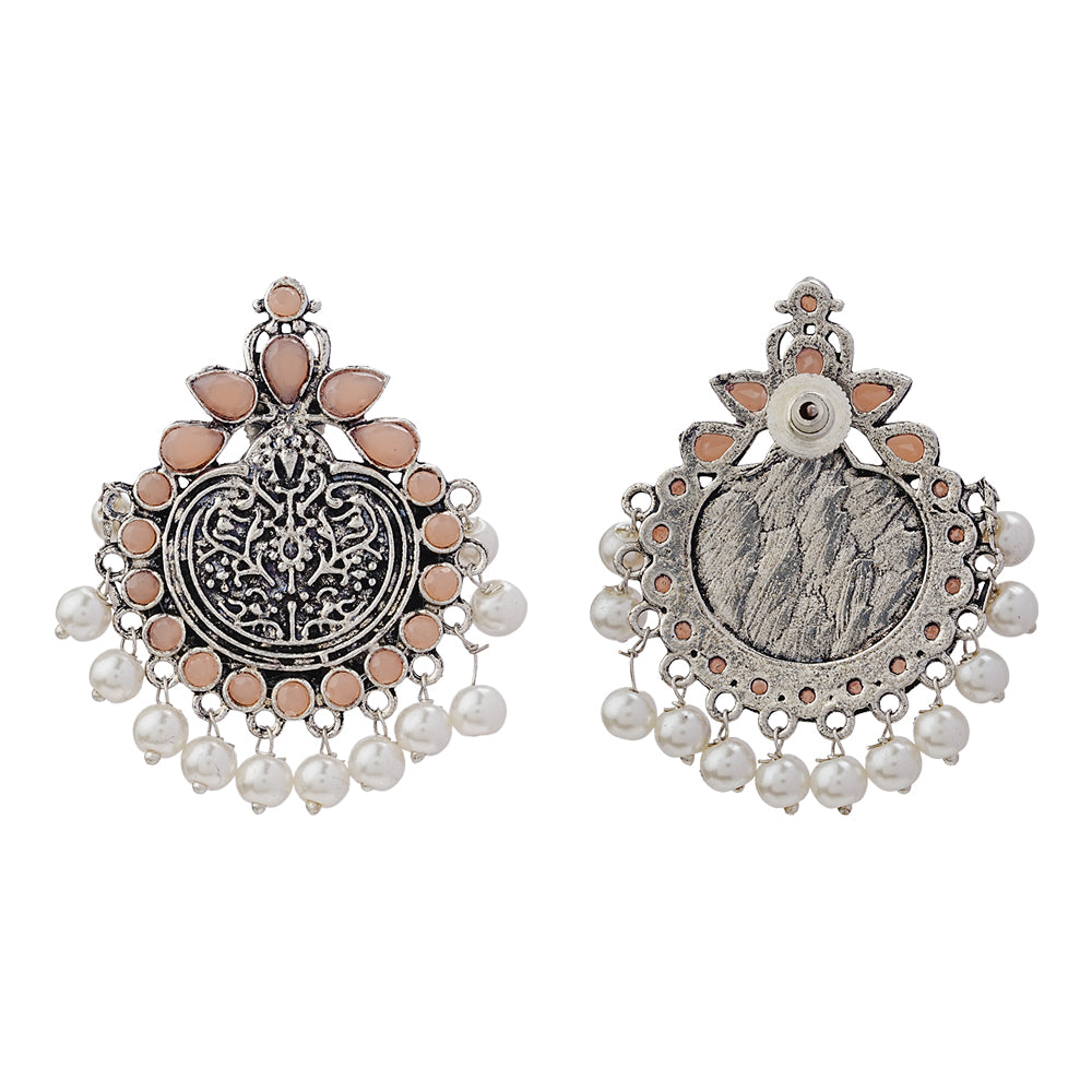 Royal flare stud earrings (Light Orange)