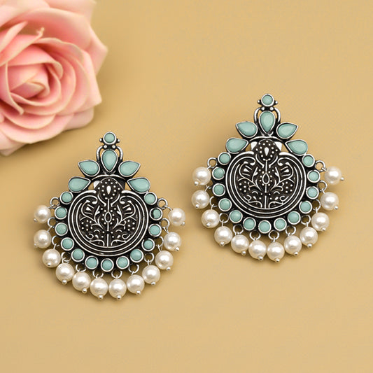 Royal flare stud earrings (Mint)