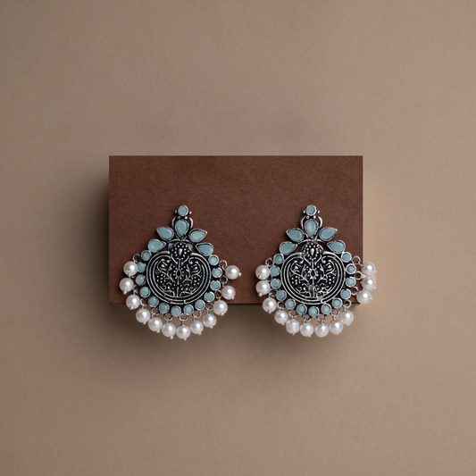 Royal flare stud earrings (Mint)